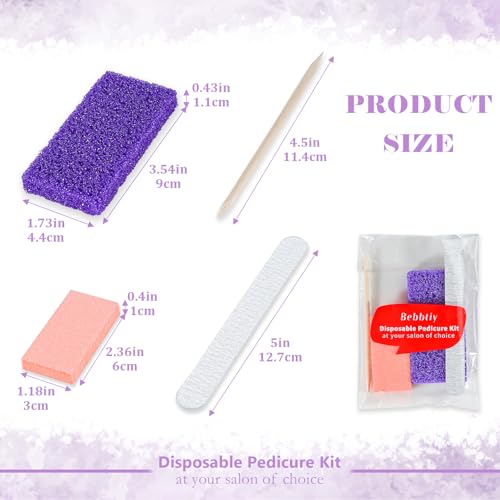 4 in 1 Disposable Pedicure Manicure Kit Sets (Pack of 20, Count, 20.0) pack of 20