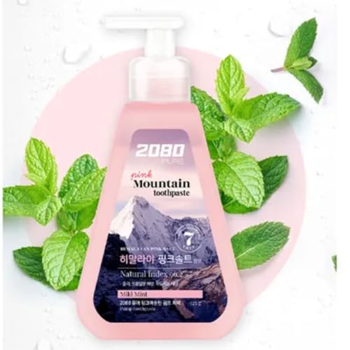 20th to 80th Himalayan Pink Salt Toothpaste Pump - 325g Pump Bottle, Natural Mint Flavor - Gentle Oral Hygiene with Natural Ingredients - Korean Cosmetic