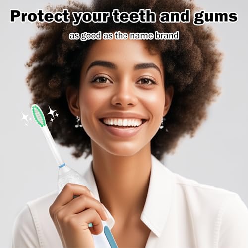 Replacement Toothbrush Heads for Philips Sonicare E-Series/Essence/Xtreme/Elite and Other Screw-on Electric Toothbrush Models, 12 Pack, Dupont Bristles 12 Count (Pack of 1)