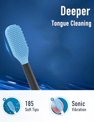 Tongue Brush Heads Compatible with Philips Sonicare Toothbrush White 1 Count (Pack of 3)