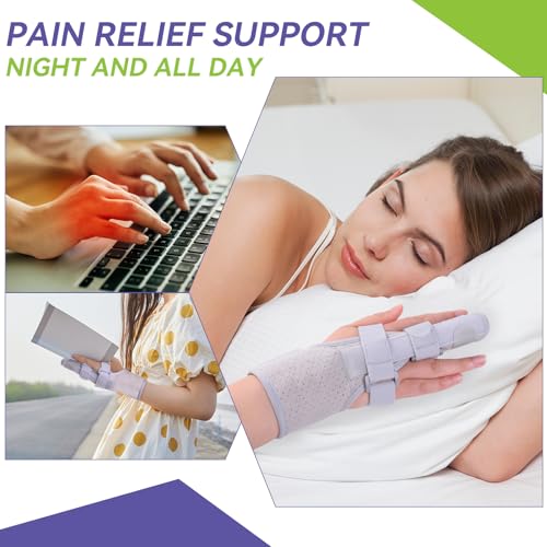 Trigger Finger Splint, Finger Brace Joint Stabilizer, Hand Brace with finger Support, Pinky Middle Pointer Fingers Splint, Broken Fingers Splint Single Grey 1