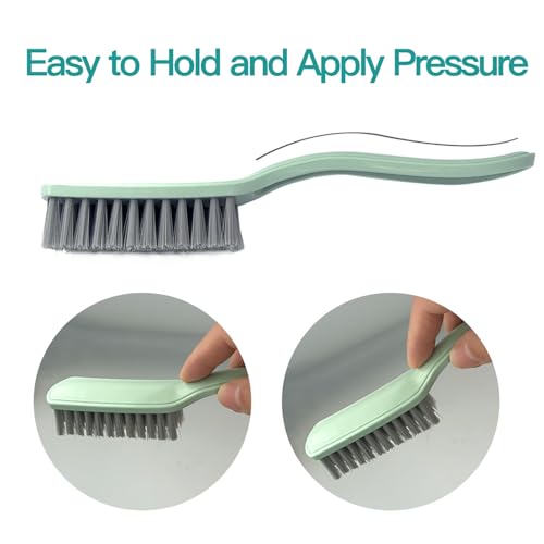 Nail Brush Foot Brush Curved Handle Grip Hand Fingernail Scrub Brush Home Laundry Cleaning Shoes Clothes Toes Nails Feet Scrubber,4 PCS