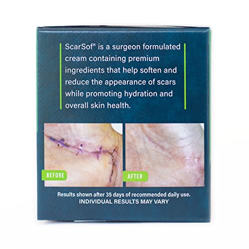 ScarSof Scar Cream - Advanced Scar Cream Made with 100% Organic Aloe Vera 2 Ounce (Pack of 1)