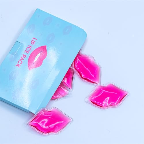 Lip Ice Pack for Injuries, Mini Small Gel Ice Pack, Hot and Cold Compress, Reduce Pain and Swelling, Dark Circles Fade, Eye Relax, Anti-Aging Lip Care Pad Gift for Girl Woman (Purple，10PCS) Purple, 10 Pcs
