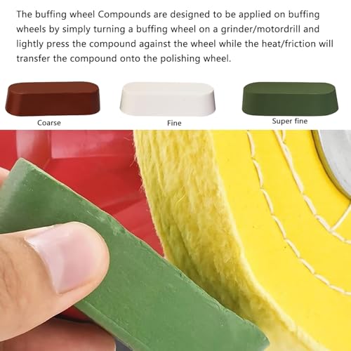 137PCS Buffing Wheel Polishing Kit Compatible with Dremel,Felt Wool Pad Set with Polish Compound,Rotary Tool Accessories with 1/8" Shank,Abrasive Wheel Buffing Polishing for Metal Polishing 137PCS
