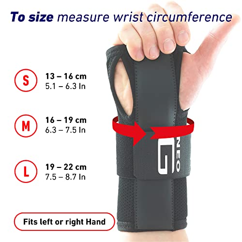 Neo-G Easy-Fit Wrist Brace for Carpal Tunnel – Hand Splints for Strains, Sprains, Instability, Tenosynovitis, Wrist Brace for Tendonitis - Right or Left - L - Class 1 Medical Device Large