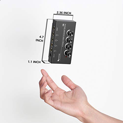 FIFINE N6 4 Channels Metal Stereo Headphone Amplifier for Audio Mixer