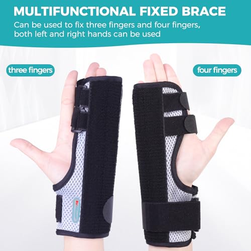 ENLUNTRA Trigger Finger Splint,Hand Brace with Finger Support,Right or Left Adjustable Hand Brace - Straightening for Trigger Finger, Injury, Fracture(BLACK) black