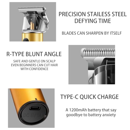 NebulaBloom Cordless Hair Clipper Kit - Rechargeable Trimmer with Self Fading Comb for Men, Women & Kids | Beard & Hair Cutting Tools Set for Home Use