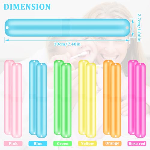 SIKEMAY 50 PCS Travel Toothbrush Holder Bulk, Back to School, Classroom Pencil Case for Kids, Toothbrush Case for Travel, Bathroom, Indoor, Outdoor, Trip, Camping, School 50 pack