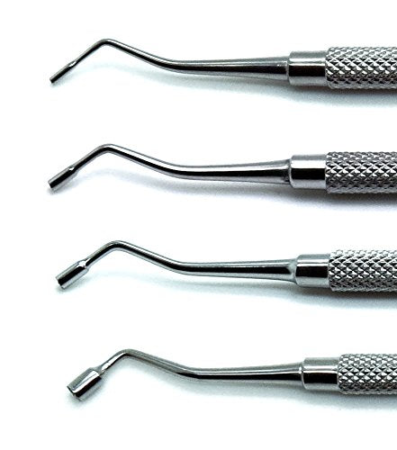 Dental Amalgam Filling Serrated Plugger 720-1, 721-2, 722-3, 723-4 Double Ended 1.2mm/1.5mm, 1.9mm/2.2mm, 2.4mm/2.7mm, 2.8mm/3.1mm Restorative 4 Pieces Instruments