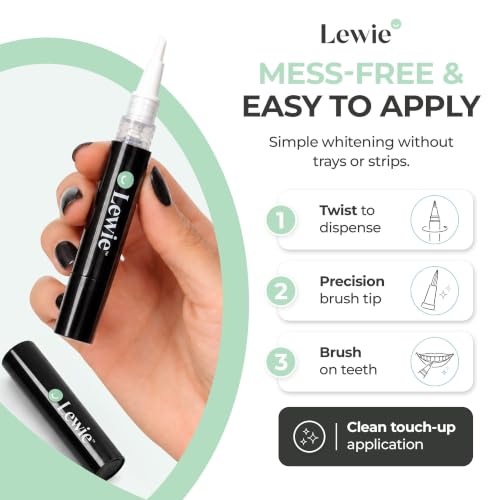 Lewie Teeth Whitening Pen - Enamel-Safe Whitening Gel Wand Whitening Pen 1 Pack