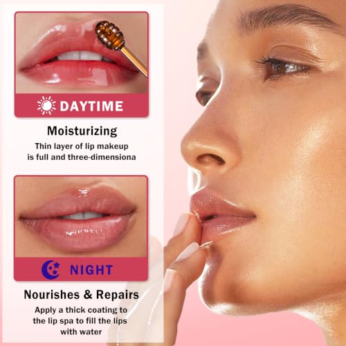 4PCS Bee Lip Balm Honey Pot Sleeping Lip Mask Set Honey Lip Balm Honey,Strawberry,Watermelon,Apple