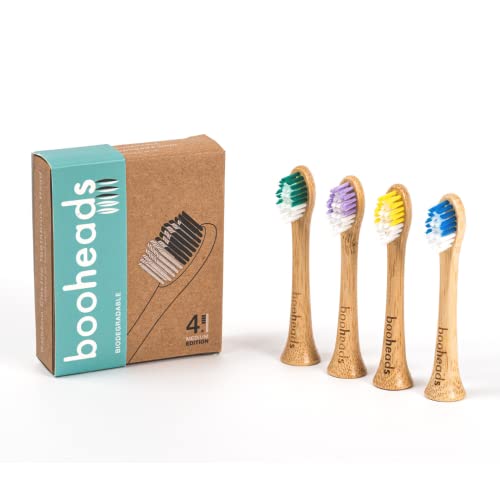 booheads Bamboo Electric Toothbrush Heads - Compatible with Sonicare* and Bamboo Toothbrush Bundle (Deep Clean)