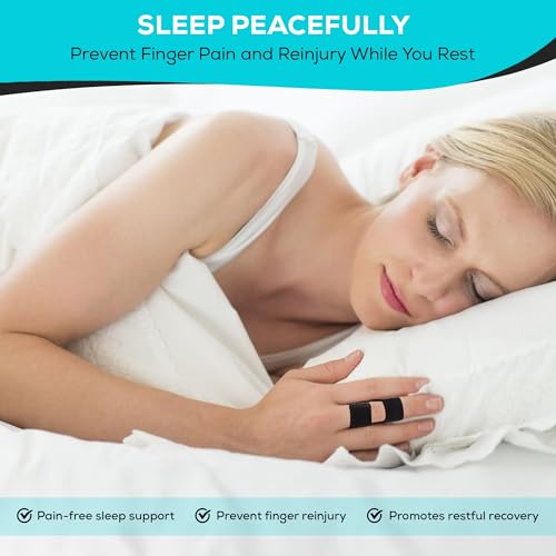 MedVance Finger Splint Universal Finger Straightener Brace & Support 3 Pack Double Strap Small
