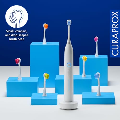 Curaprox Hydrosonic Brush Heads Rainbow Sensitive Duo – for Gentle Gum Care & Effective Cleaning | Blue/Pink, 2-Pack | Compatible with All Curaprox Sonic Models | Swiss Made