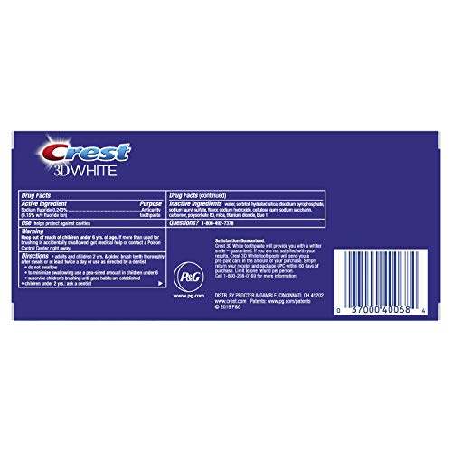 Crest 3D White, Whitening Toothpaste Radiant Mint, 8.2 Oz NEW! 8.2 Ounce (Pack of 1)