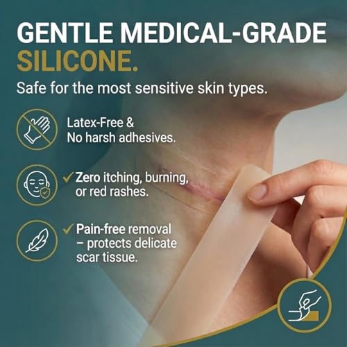 Silicone Scar Tape Roll (60" x 1.6") for Surgical & C-Section Scars 1.6"x60" Beige