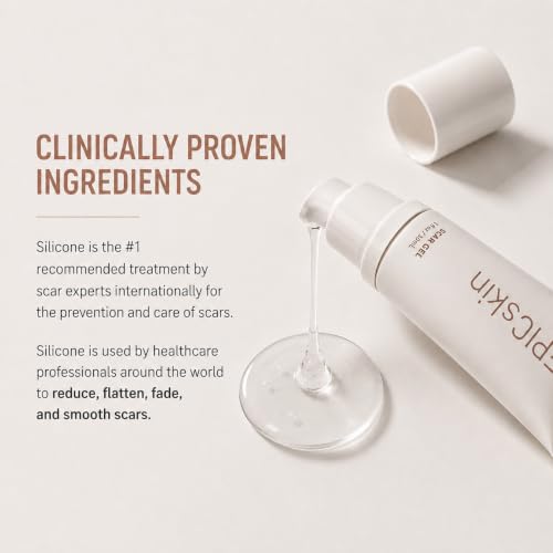 Advanced Silicone Scar Gel | Treats Scars from Surgery, C-Section, Stretch Marks, Acne, Injury, Burns, Keloid Bump Removal | Old or New Scars | 100% Silicone | 1oz (30mL)