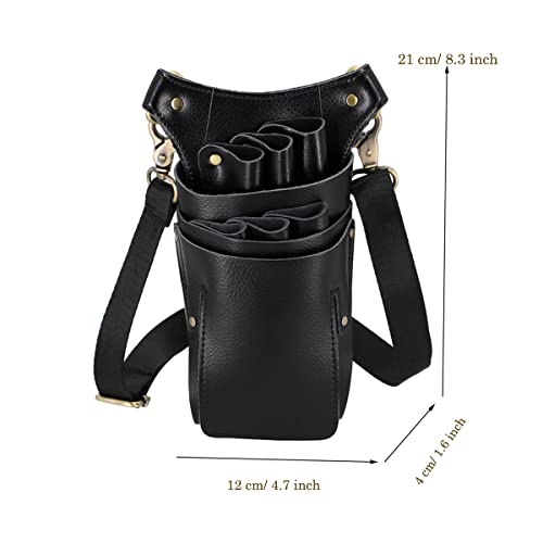Scissors Bag, Leather Barber Hairdressing Scissor Shears Holster
