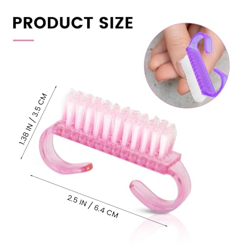 25 Pcs Handle Grip Nail Brush, Fingernail Scrub Cleaning Brushes for Nails and Toes, Hand & Foot Nail Cleaner, Pedicure Manicure Brush for Women, Men, Kids – Multicolor