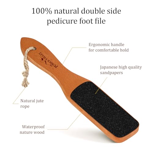 Foot File with Handle Pumice Stone for Dry Dead Skin - Callus Remover for Feet Double-Sided Foot File for Callus, Cracked Heels, Dead, and Dry Skin Removal