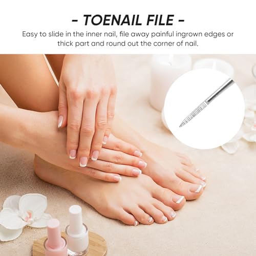 6PCS Ingrown Toenail File and Lifters, Ingrown Toenail Removal Kit Silver