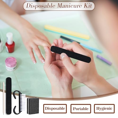 20 Sets Disposable Manicure Kit(20 Set-Black) 20 Set-Black