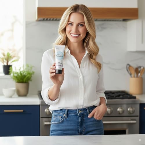 envitamin Fluoride Free Nano Hydroxyapatite Ultimate Toothpaste for Remineralizing Enamel & Sensitive Relief, Whitening, Antiplaque, SLS Free, Fresh Mint, 4 oz (3 Tubes, Fresh Mint) 4 Ounce (Pack of 3)