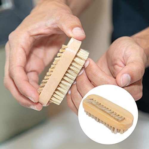 Nail Brush Wooden Two-sided Hand and Nail Brush Fingernail Brush for Nail Cleaning and Scrubbing Fingernail & Toenail brushes for Women, Men, Girls, Manicure Pedicure Nail Scrubber Home & Salon