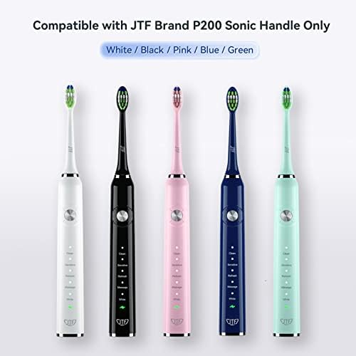 JTF Sonic Smart Toothbrush Genuine Standard Brush Heads, 9Pack, P200 Pink