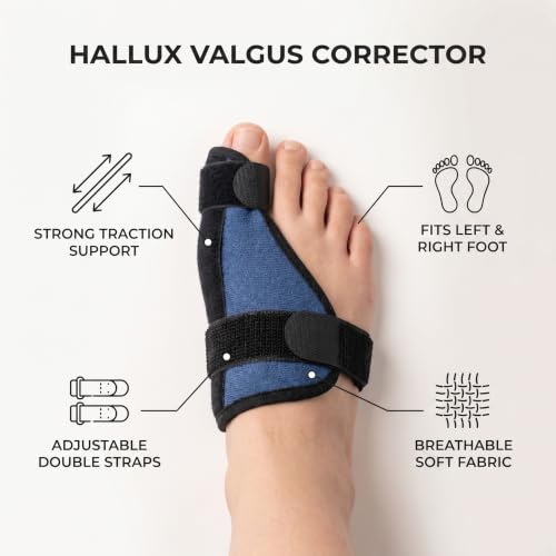 Big Toe Splint, Broken Toe Brace with Dual Support Stays-M Medium