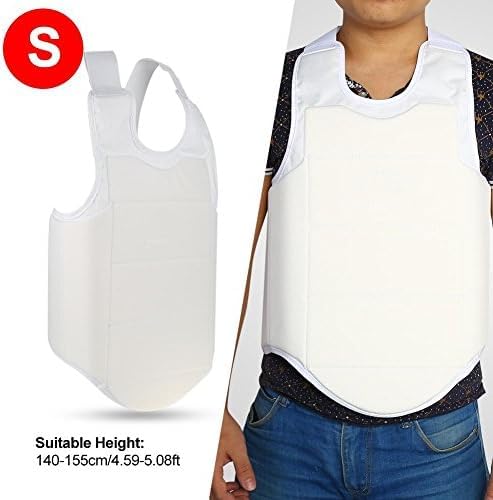 Karate Chest Guard, Unisex Highly Elastic Taekwondo Chest Guard Boxing Breast Protector Vest for Adult Child(M)