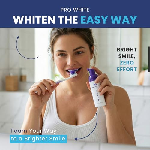Pro White Ultimate Teeth Whitening Bundle - 3 Step Daily Teeth Whitening Kit with Enhancer Whitening Foam, Whitening Pen, & Teeth Whitening Strips for Adults - Home Care Routine for Sparkling Smile