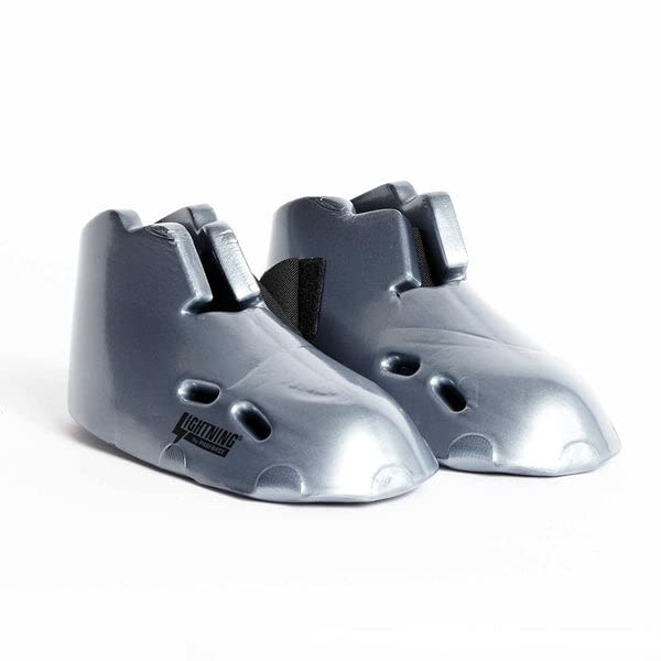 Pro Force Lightning Kicks Sparring Shoes/Footgear - Silver - Size 5-6 | Child Large