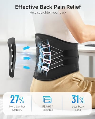 Back Brace for Lower Back Pain,Lumbar Support Belt for Men & Women Large