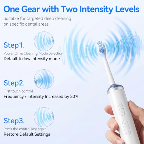 FitForce Sonic Electric Toothbrush, 4 Modes, 2 Intensities Each