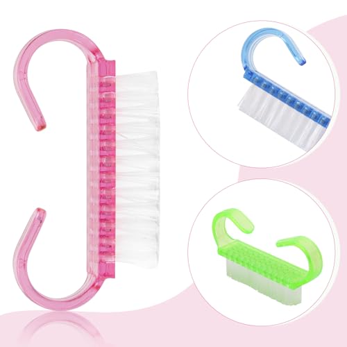 25 Pcs Handle Grip Nail Brush, Fingernail Scrub Cleaning Brushes for Nails and Toes, Hand & Foot Nail Cleaner, Pedicure Manicure Brush for Women, Men, Kids – Multicolor