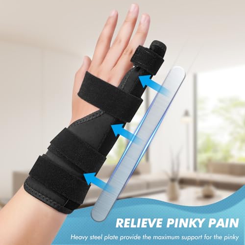 Pinky Finger Splint with 3 Adjustable Straps Small