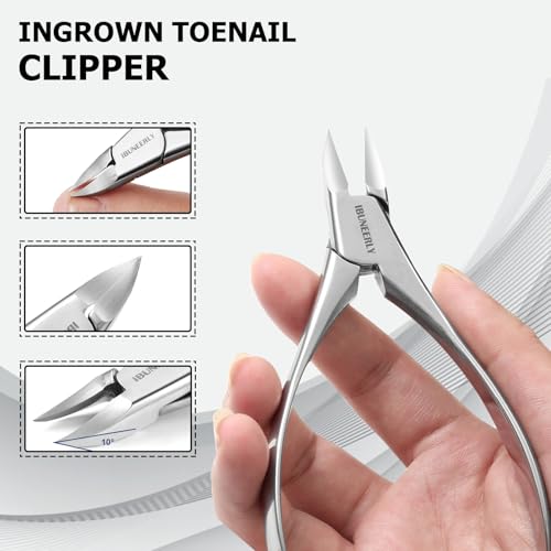 Manicure Set, Nail Cutters Set with Travel Leather Case, Silver