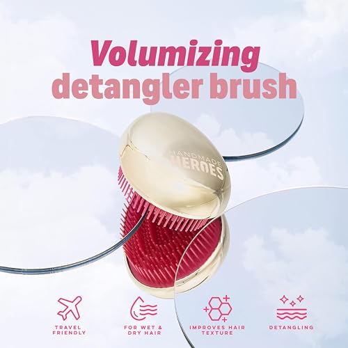 The Ultimate Self-Care Duo for Nourished Lips and Tangle-Free Hair: 100% Natural Lip Scrub Matcha Latte and Hair Detangler Brush in Rose Gold