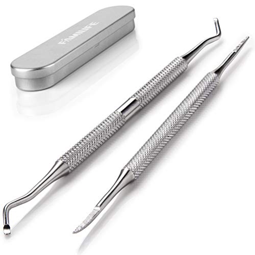 FAMILIFE Manicure Set, Nail Kit 11 in 1 pedicure kit Stainless Steel Mens Manicure Kit Leather Pedicure Tools and 100% Stainless Steel Ingrown Toenail File and Lifter Double Sided with Storage Case