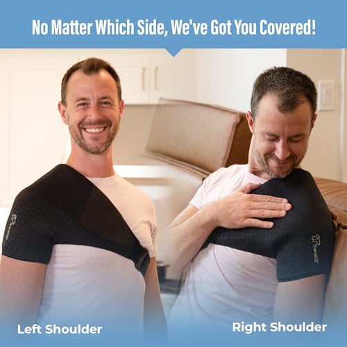 TheraICE Shoulder Ice Pack Wrap, Reusable Ice Pack for Rotator Cuff & Shoulder Pain Relief + TheraICE Migraine Relief Cap