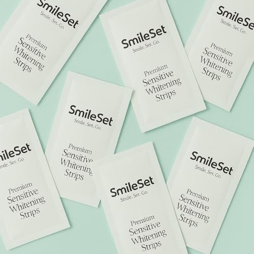 Teeth Whitening Strips 14 Day Kit – Hydrogen Peroxide White Strips for Sensitive Teeth, Enamel Safe, No Slip Mint Formula, Professional At-Home Whitening
