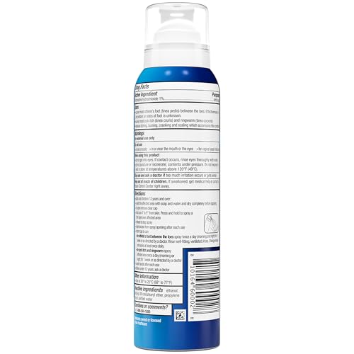Lamisil Athletes Foot Spray, Antifungal, 1 Week Foot Fungus Treatment, Prescription Strength Terbinafine, Relieves, Treats & Prevents Recurrence, 4.2 oz (120 g)