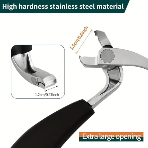 Toenail Clipper and Fingernail Clipper，Ergonomic Non-Slip Long Handle Nail Clippers for Seniors (Silver) Silver