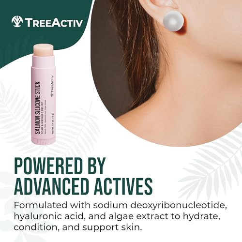 Silicone Scar Stick Lightweight Silicone Balm with Salmon PDRN, Hyaluronic Acid & Algae Extract Easy-to-Use Scar Care Stick for Smoother Looking Skin, 0.5 oz 0.5 Ounce (Pack of 1)