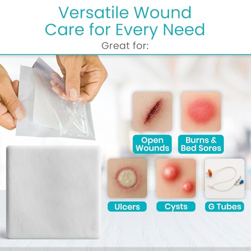 ViveCare Calcium Alginate Wound Dressing 4" x 4" (10 Pack)- Individually 4” x 4”