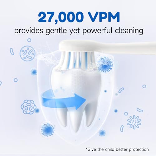 Kids Electric Toothbrush with Voice Encourage, for Ages 3+, Blue
