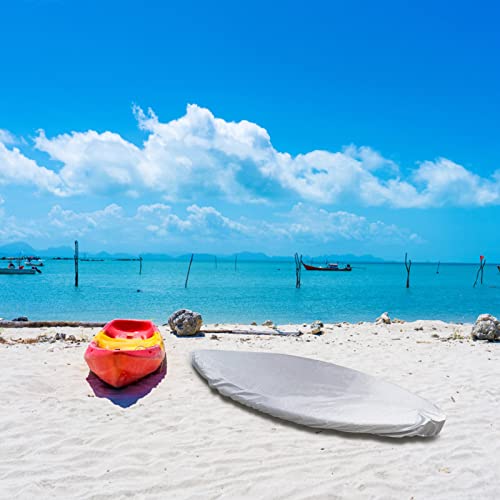 Kayak Cover,4.5m/ 11.8-13.1ft Canoe Storage Dust Sunblock Cover with Sunblock for Fishing Boat Kayak Canoe Paddle Board(Gray)
